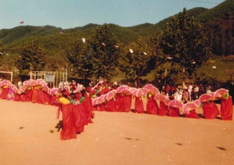 송학초 송한분교 운동회 부채춤