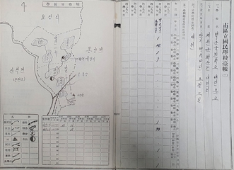 백운초 애련분교 재산대장_학구도