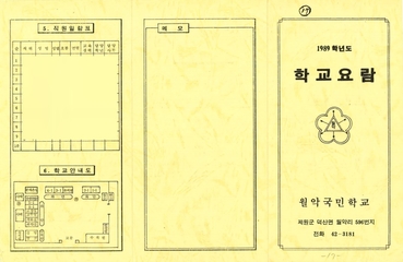 덕산초 월악분교 학교요람(1989)