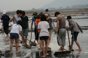 2012년 수학여행 염전체험(단산고등학교)
